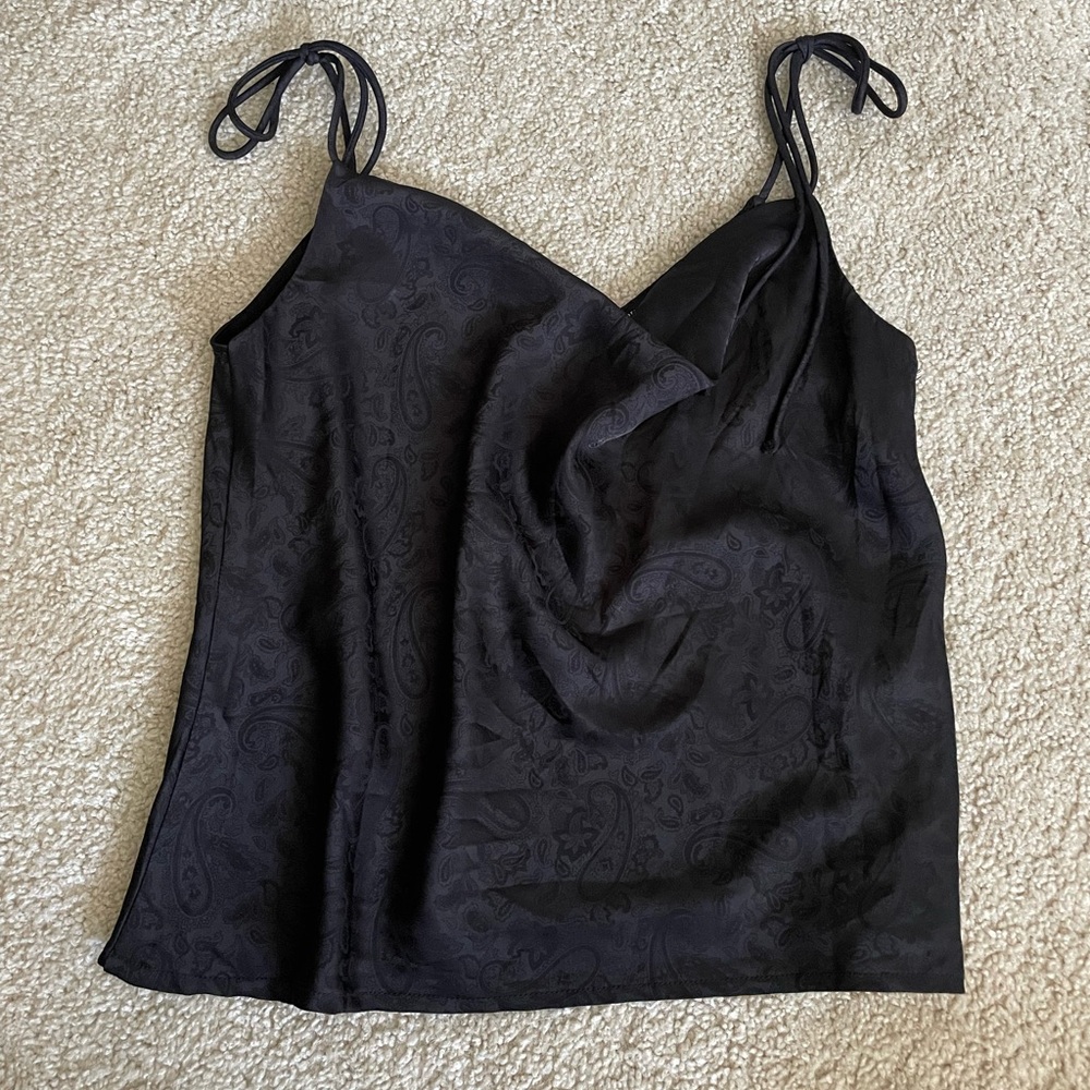 Forever 21 Black Paisley Tank Top